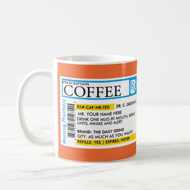 Tasse de prescription de café dans 7 styles ! (Gauche)