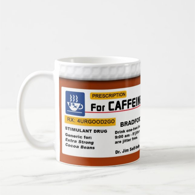 TASSE DE PRESCRIPTION DE CAFÉ - HUMOUR (Gauche)