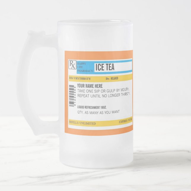 Tasse de prescription de thé de glace (Gauche)