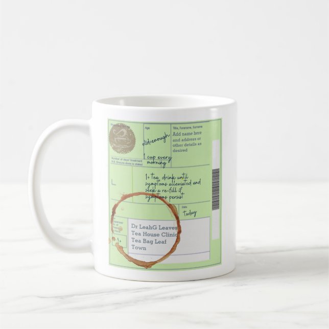 Tasse de prescription drôle et UNIQUE pour les ama (Gauche)
