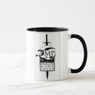 Tasse de presse de lune de dragon - logo d'épée
