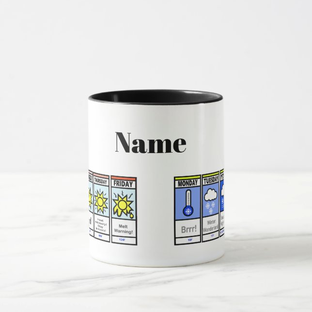 Tasse de prévisions météorologiques chaudes et fro (Centre)