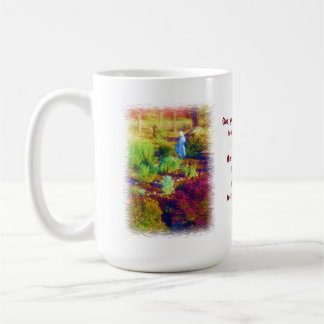 Tasse de prière de sérénité du jardin de Mary de