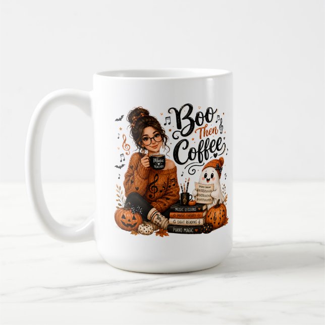Tasse de professeur de musique Halloween « Boo The (Gauche)