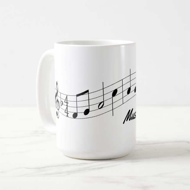 Tasse de professeur de musique personnalisable (Devant gauche)