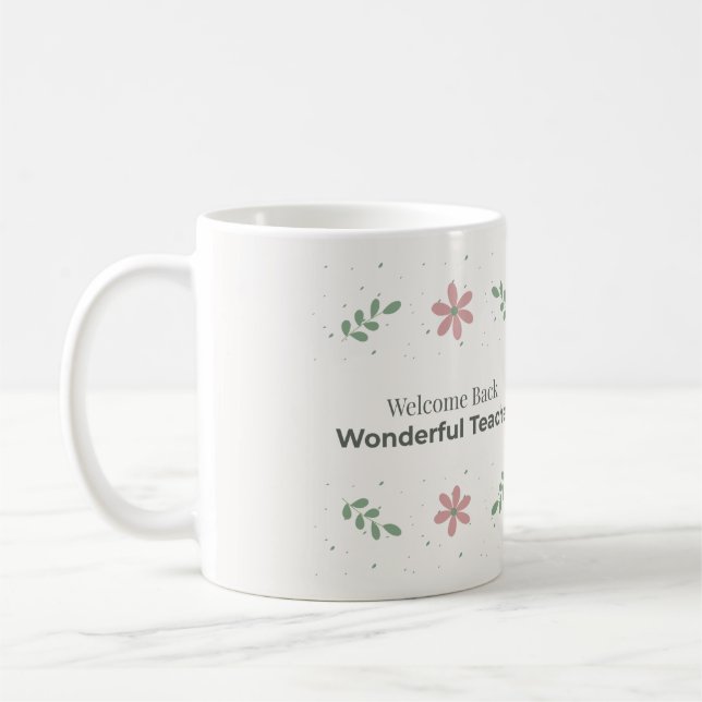 Tasse de professeur de retour | Cadeau de rentrée  (Gauche)