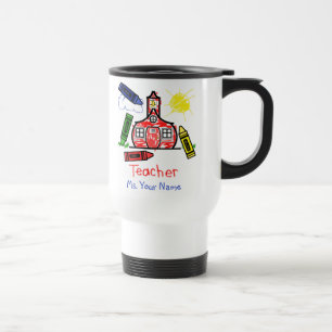 Tasse de professeur - école et crayons
