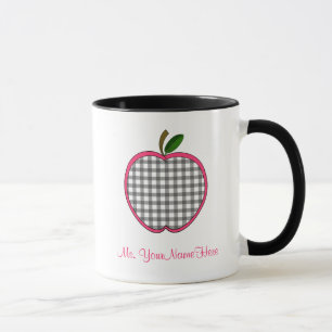 Tasse de professeur - guingan Apple de charbon de