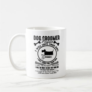 Tasse de promesse de Groomer de chien