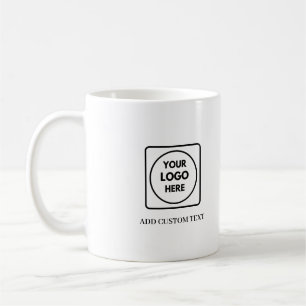 Tasse de promo entreprise avec texte et logo QR si