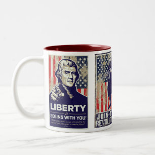 Tasse de propagande de révolution américaine