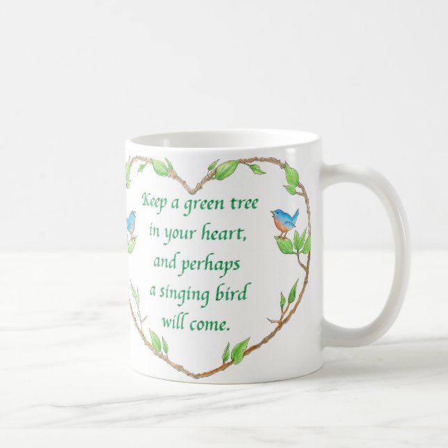 tasse de proverbe d'oiseau (Droite)