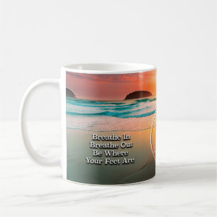 Tasse de récupération Slogan Respirer Sunrise