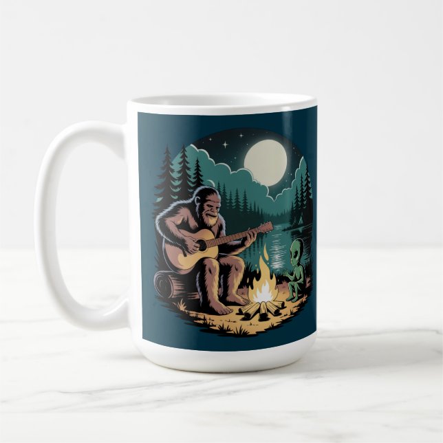 Tasse de rencontre paranormale Bigfoot Alien OVNI  (Gauche)