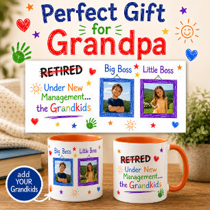 Tasse de retraite amusante avec petits-enfants (pe