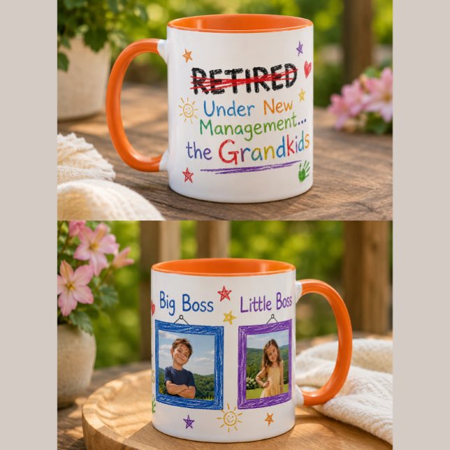 Tasse de retraite amusante avec petits-enfants (pe (Créateur téléchargé)