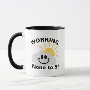 Tasse de retraite drôle - Travailler aucun à cinq