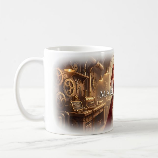 Tasse de romance Steampunk Make Wonder (Gauche)
