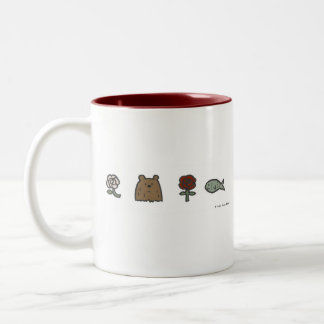 Tasse de Rose-Ours-Rose-Poisson