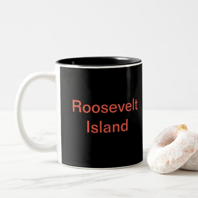 Tasse de rouge d'île de Roosevelt (Avec donut)