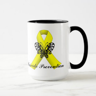 Tasse de ruban de papillon de conscience de