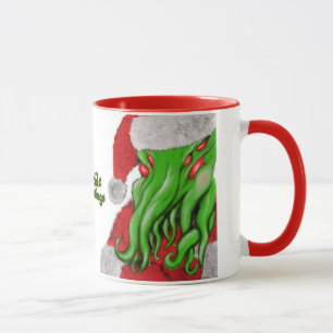 Tasse de salutations de Noël de Père Noël Cthul
