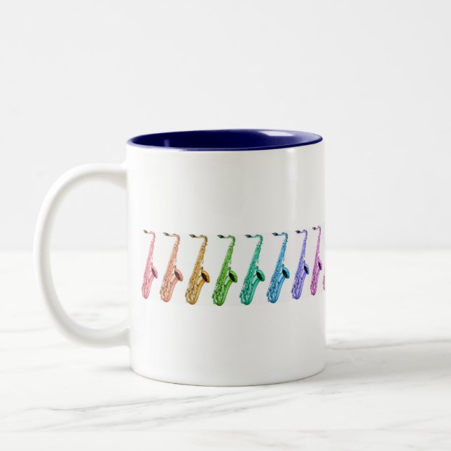 Tasse de saxophones d'arc-en-ciel (Gauche)