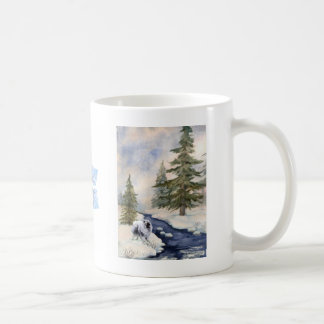 Tasse de scène d'hiver