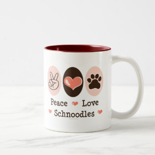 Tasse de Schnoodles d'amour de paix