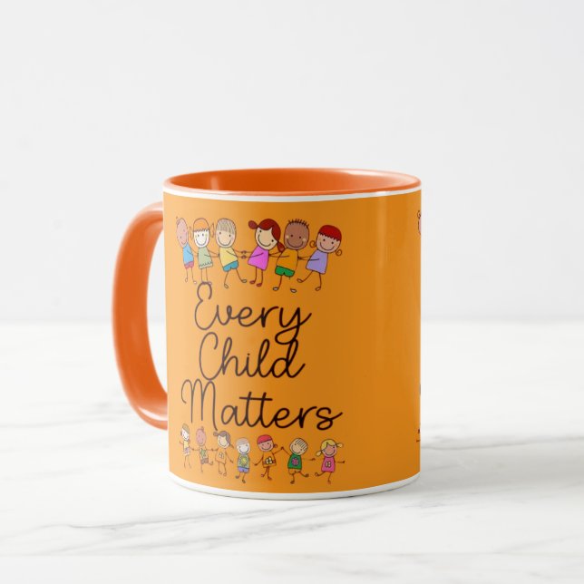 Tasse de sensibilisation orange Every Child Matter (Devant gauche)