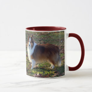 Tasse de Sheltie d'automne