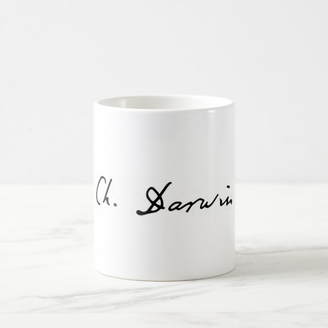 Tasse de signature de Charles Darwin (Centre)