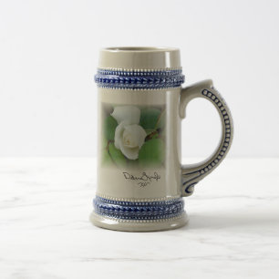 Tasse de signature de rose blanc