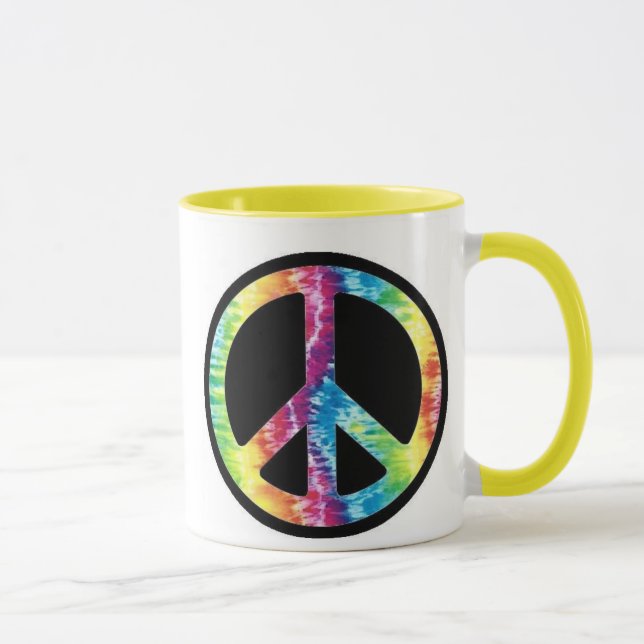 Tasse de signe de paix de colorant de cravate (Droite)