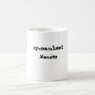 Tasse de singe de feuille de calcul