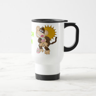 Tasse de singe de voyage de bon à rien de plage