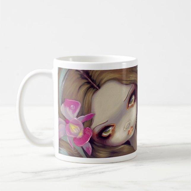 Tasse "de sirène sensible d'orchidée" (Gauche)