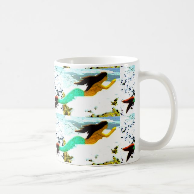 tasse de sirènes de brune de natation (Droite)