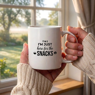 Tasse de snacks d'humour de bureau amusants ici