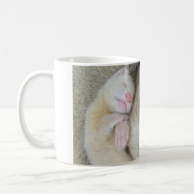 Tasse de sommeil de furet de maman et de bébé (Gauche)