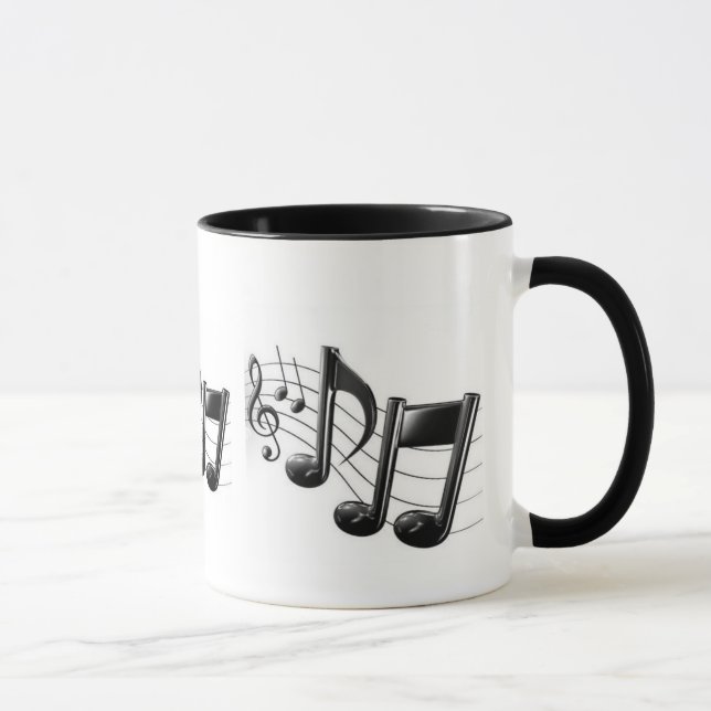 Tasse de sonnerie avec les notes musicales (Droite)