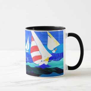 Tasse de sonnerie "de bateaux à voile"