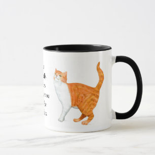 Tasse de sonnerie "de chat de gingembre"