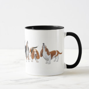 Tasse de sonnerie de chiens de basset