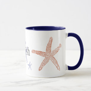 Tasse de sonnerie d'étoiles de mer - bleu marine