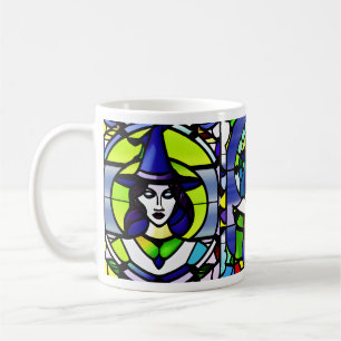 Tasse de sorcière d'Halloween en verre teinté