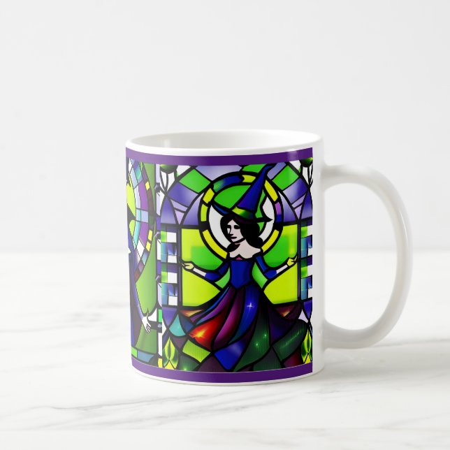 Tasse de sorcière d'Halloween en verre teinté (Droite)