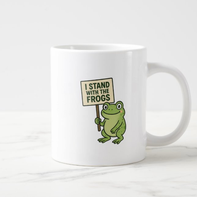 Tasse de soutien grenouille minimaliste (Droite)