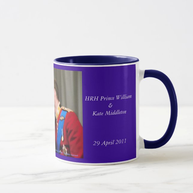 Tasse de souvenir l'épousant royal de William et (Droite)