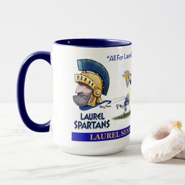 Tasse de Spartan de l'école secondaire supérieure  (Avec donut)